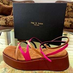 New in Box Rag and Bone Strappy Wedge Sandal